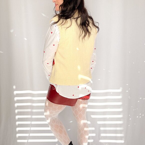 Sofie The Label | Teddy Bear Button Down Knit Vest | Cream - Picture 11 of 16